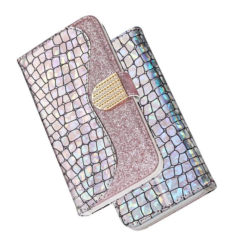 Housse Samsung Galaxy A30 / A20 Croco Diamants