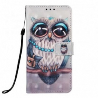 Housse Samsung Galaxy A30 / A20 Miss Hibou à Lanière