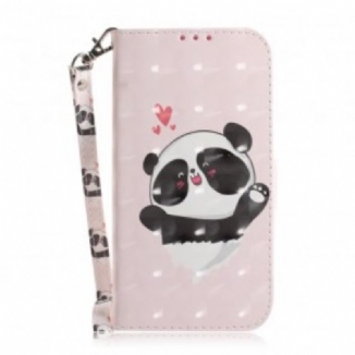 Housse Samsung Galaxy A30 / A20 Panda Love à Lanière