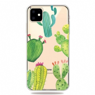Coque iPhone 11 Cactus Aquarelle