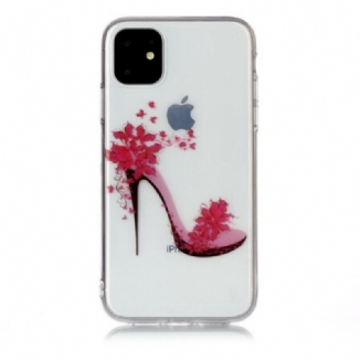 Coque iPhone 11 Escarpin Fleuri