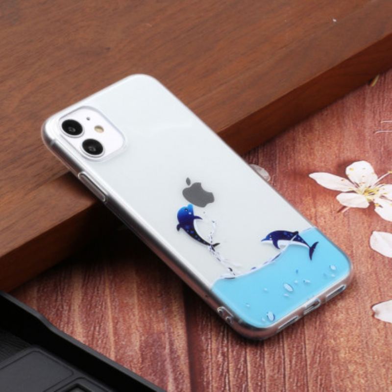 Coque iPhone 11 Jeux de Dauphins