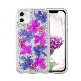 Coque iPhone 11 Paillettes Florales Luxe