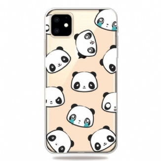 Coque iPhone 11 Pandas Sentimentaux