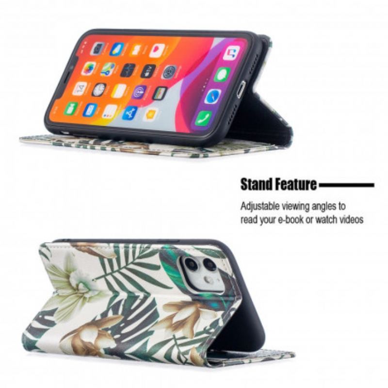 Flip Cover iPhone 11 Feuilles