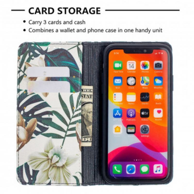 Flip Cover iPhone 11 Feuilles