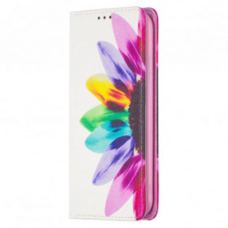 Flip Cover iPhone 11 Fleur Aquarelle