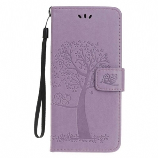 Housse iPhone 11 Arbre et Hiboux à Lanière