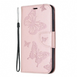 Housse iPhone 11 Papillons Imprimés à Lanière