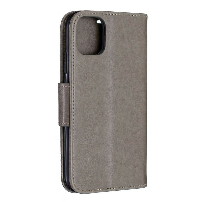 Housse iPhone 11 Papillons Imprimés à Lanière