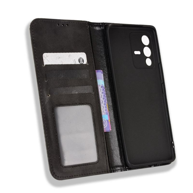 Flip Cover Vivo V23 5G Simili Cuir Stylé
