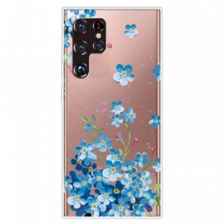 Coque Samsung Galaxy S22 Ultra 5G Fleurs Bleues