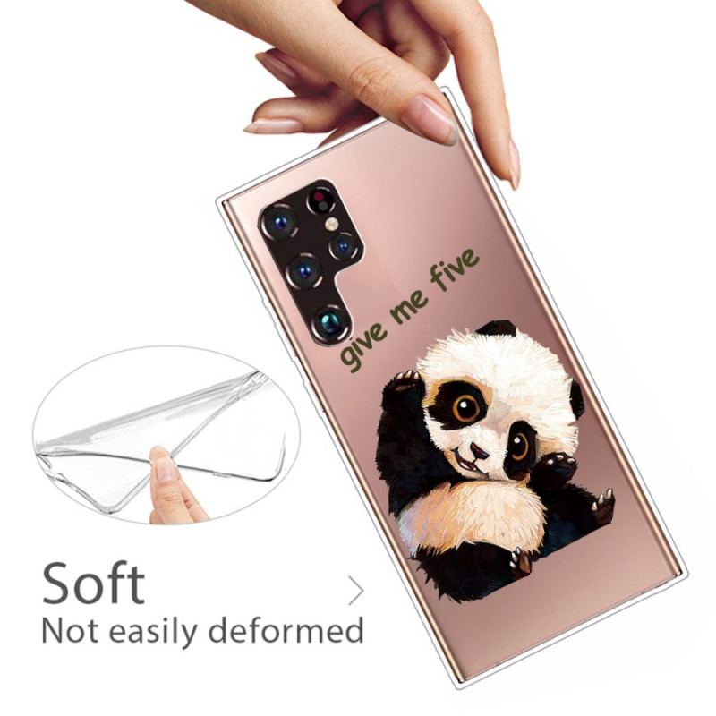 Coque Samsung Galaxy S22 Ultra 5G Panda Give Me Five