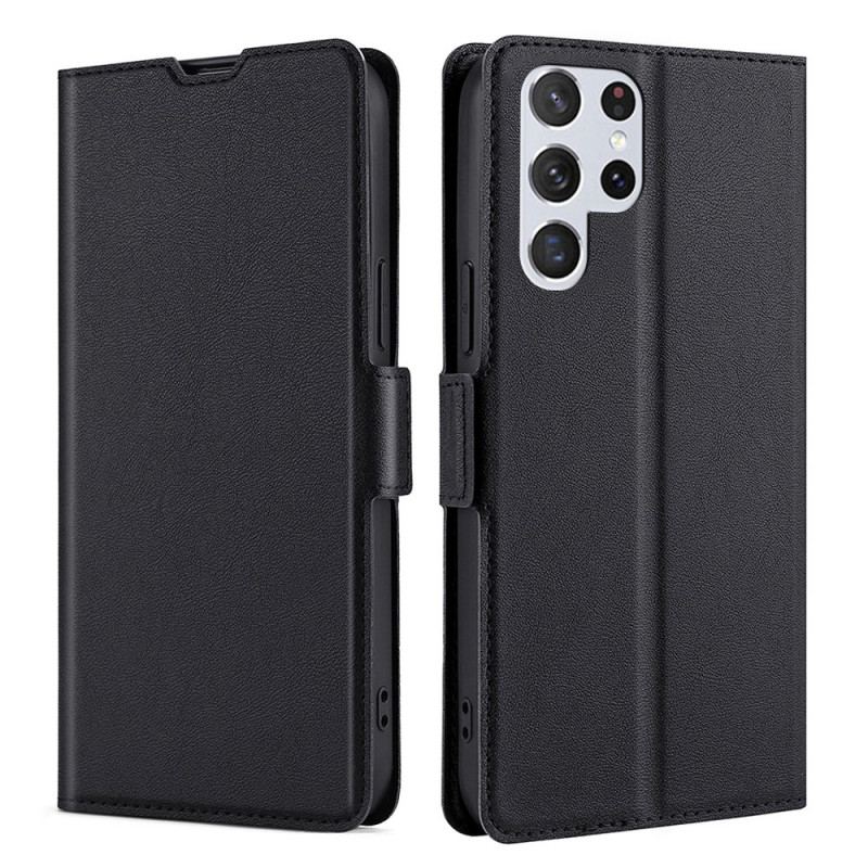 Flip Cover Samsung Galaxy S22 Ultra 5G Simili Cuir Classique