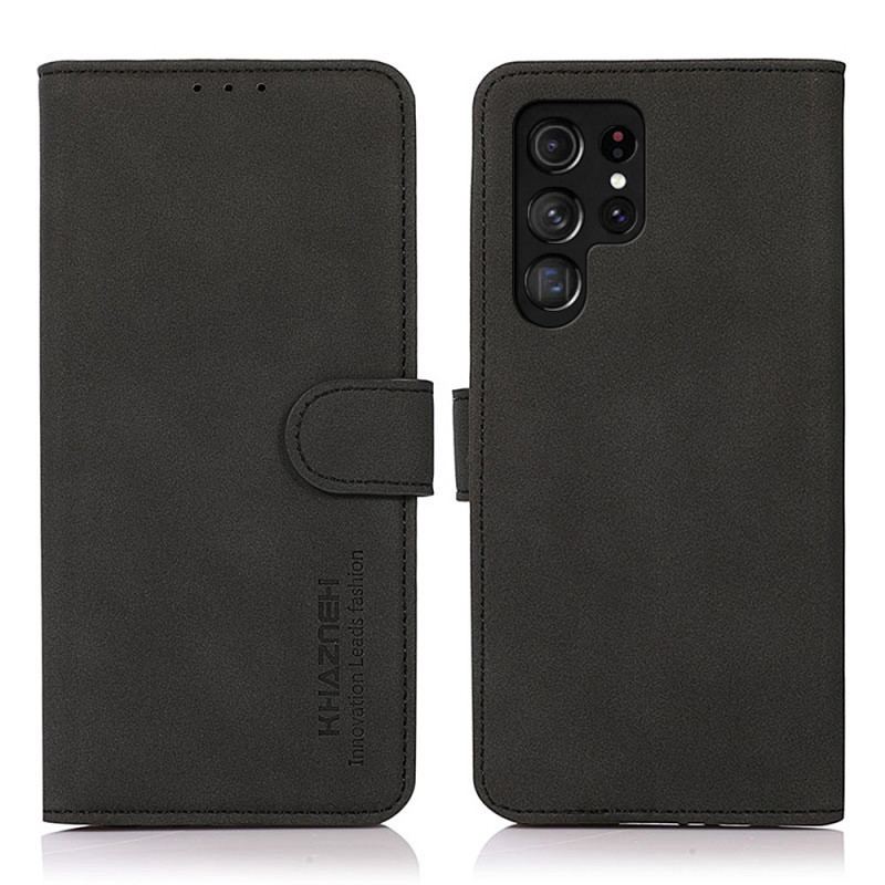 Housse Samsung Galaxy S22 Ultra 5G Effet Cuir Texture KHAZNEH