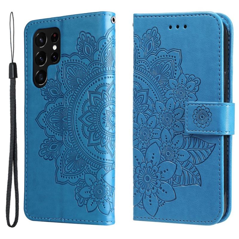 Housse Samsung Galaxy S22 Ultra 5G Mandala de Fleurs