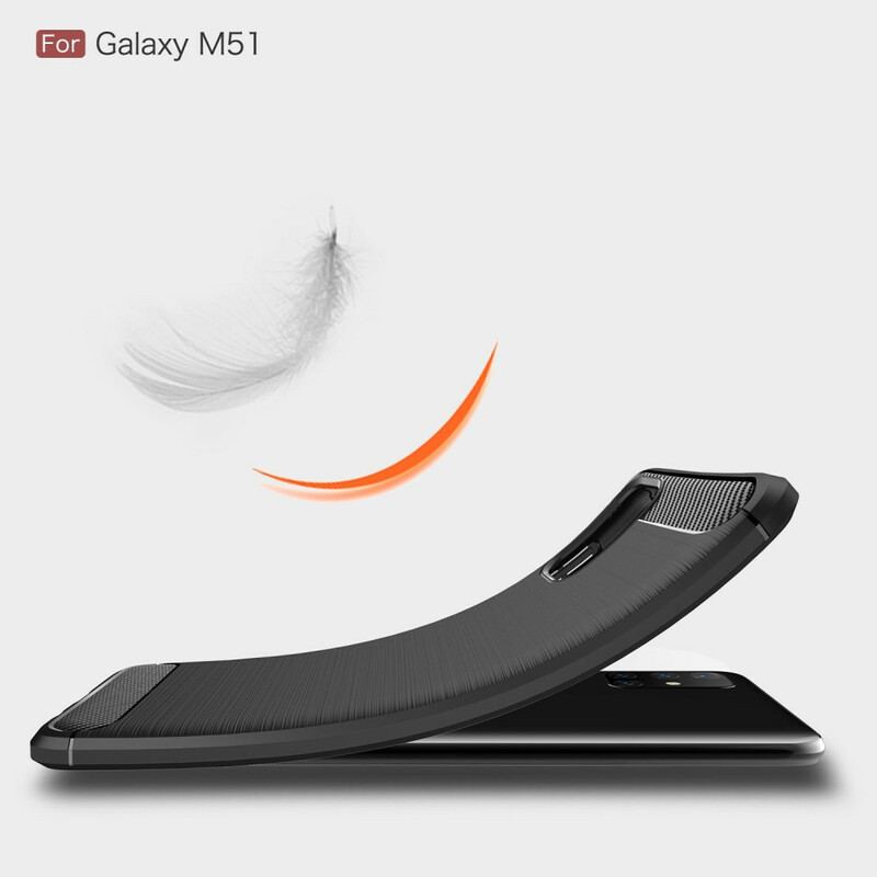 Coque Samsung Galaxy M51 Fibre Carbone Brossée