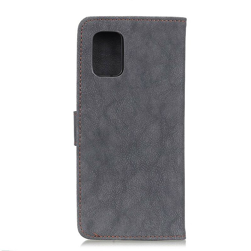 Housse Samsung Galaxy M51 Simili Cuir Fendu Rétro KHAZNEH