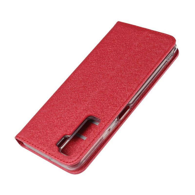 Flip Cover Huawei P40 Lite 5G Style Cuir Douceur avec Lanière