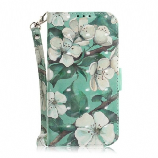 Housse Huawei P40 Lite 5G Arbre en Fleurs à Lanière