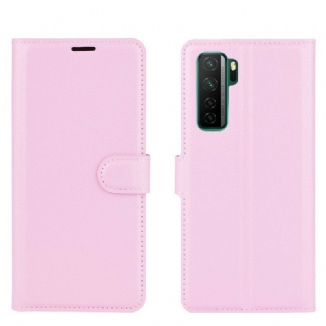 Housse Huawei P40 Lite 5G Simili Cuir Litchi Classique
