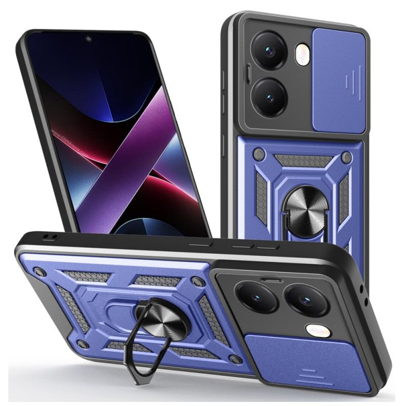 Coque Poco X7 Pro 5Anneau-Support et Protection Caméra Coulissante