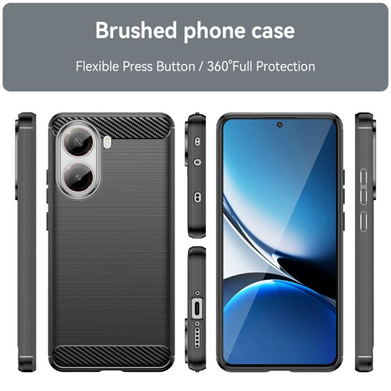 Coque Poco X7 Pro Fibre Carbone Brossée