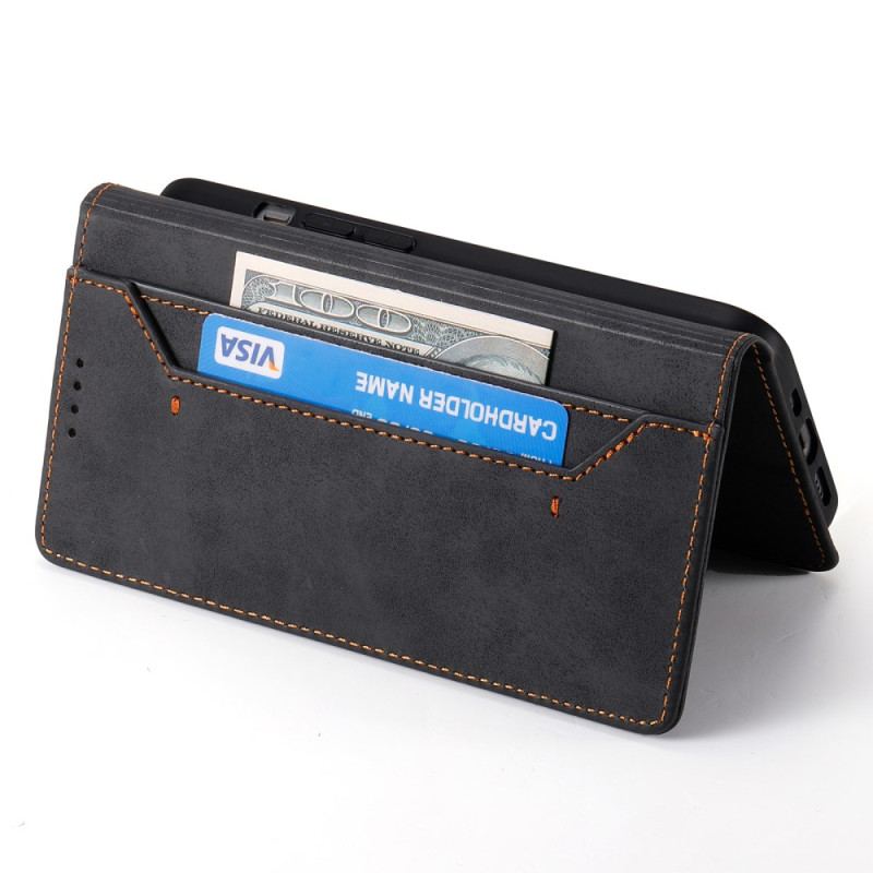 Flip Cover Poco X7 Pro 5G Effet Cuir Vintage