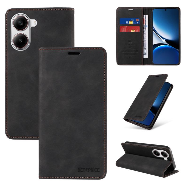 Flip Cover Poco X7 Pro Effet Daim BETOPNICE