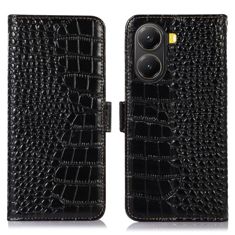 Housse Poco X7 Pro 5G Cuir Texture Crocodile