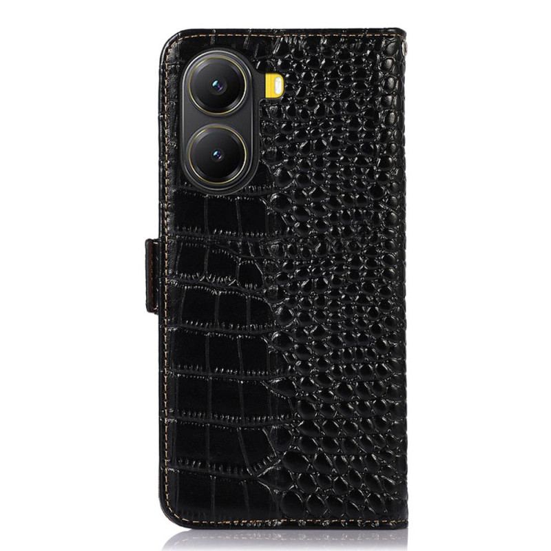 Housse Poco X7 Pro 5G Cuir Texture Crocodile