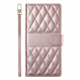 Housse Poco X7 Pro 5G Matelassée à Lanière et Bandoulière