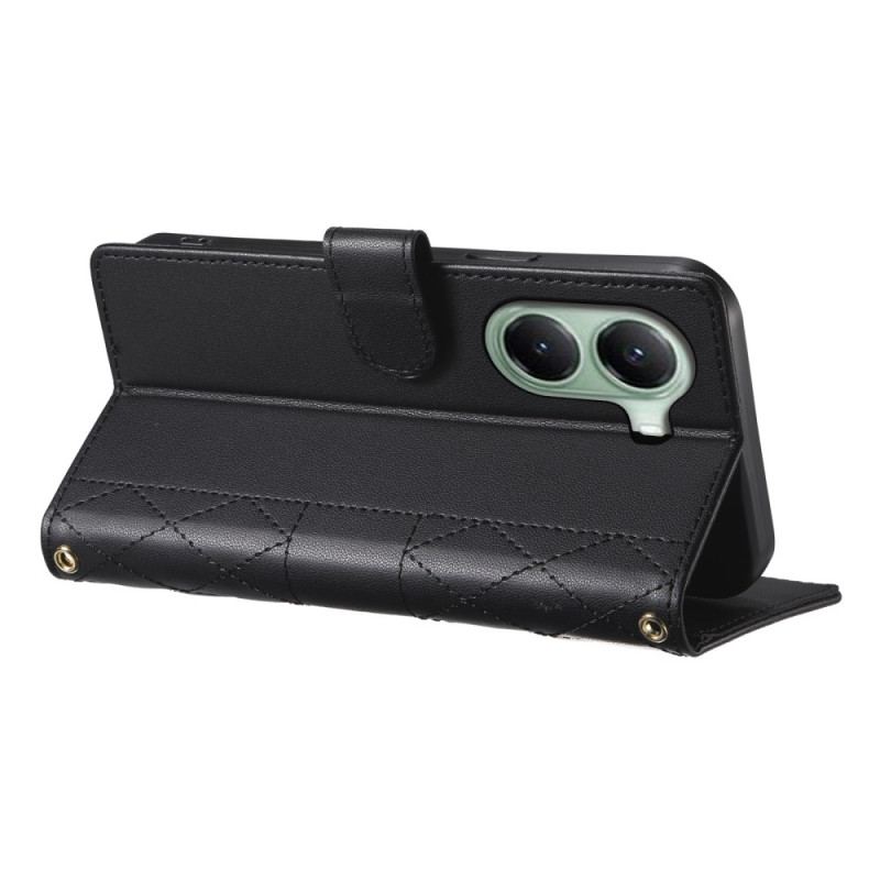 Housse Poco X7 Pro 5G Matelassée à Lanière et Bandoulière