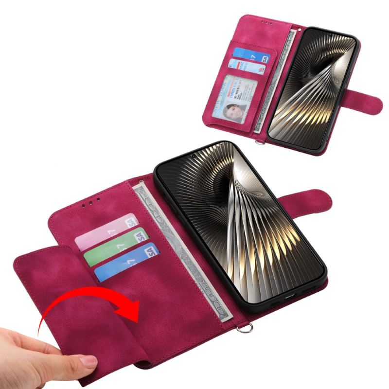 Housse Poco X7 Pro 5G Motif Floral avec Lanière et Bandoulière