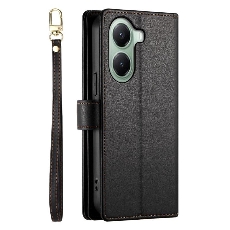 Housse Poco X7 Pro 5G Portefeuille avec Lanière et Bandoulière