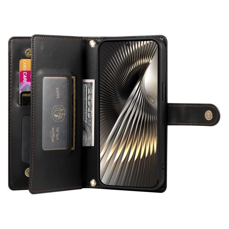 Housse Poco X7 Pro 5G Portefeuille avec Lanière et Bandoulière