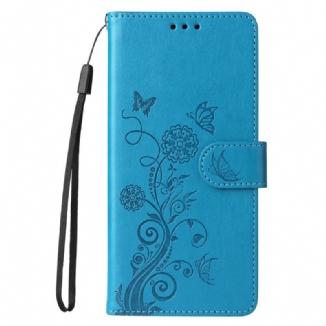 Housse Poco X7 Pro Florale à Lanière