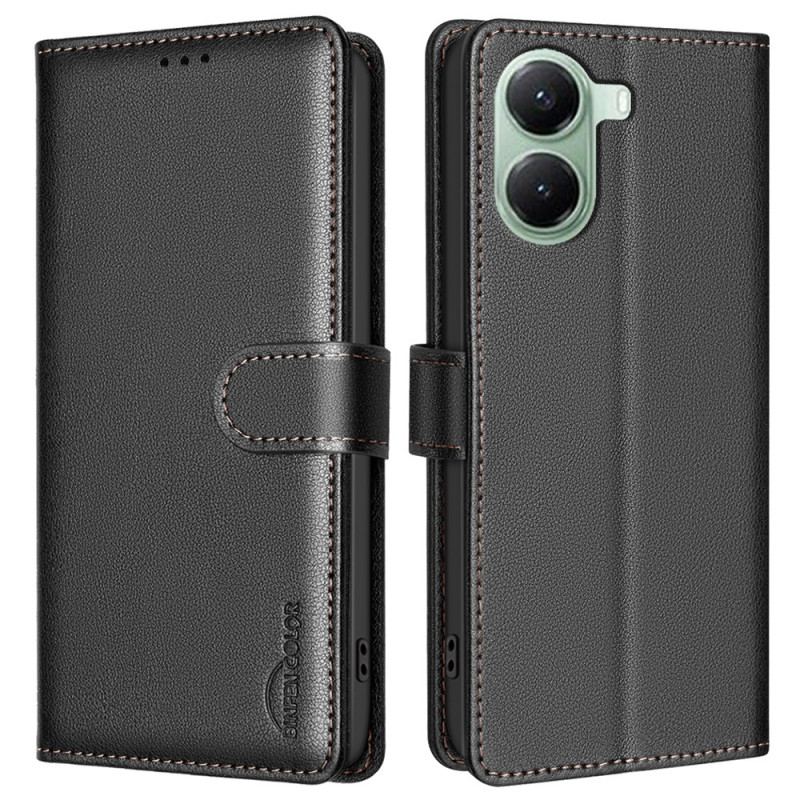 Housse Poco X7 Pro Simili Cuir BINFEN COLOR