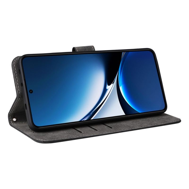 Housse Xiaomi Poco X7 Pro 5G Effet Daim Protection RFID et Lanière