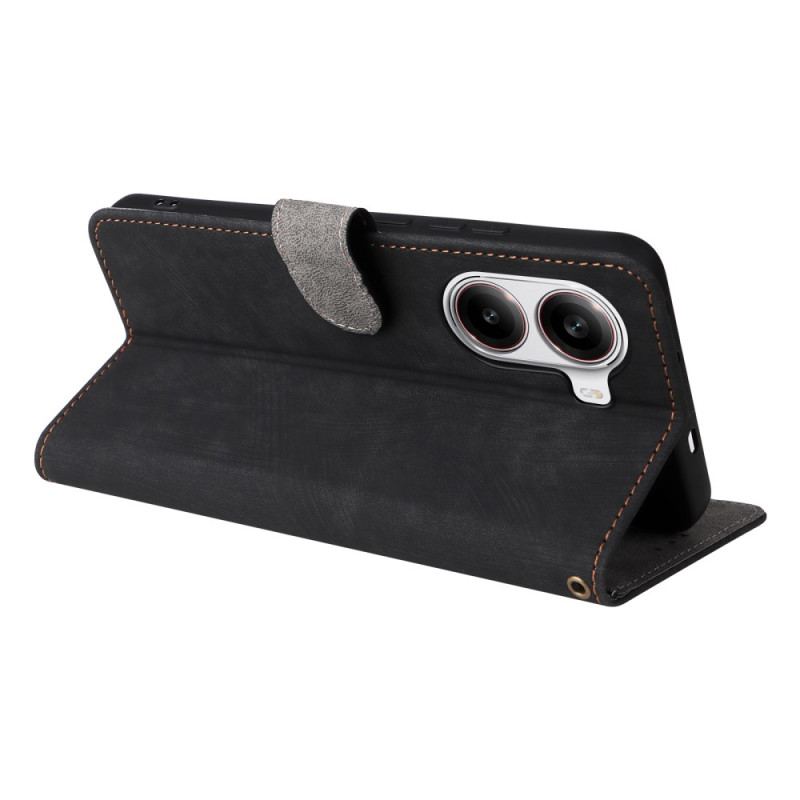 Housse Xiaomi Poco X7 Pro 5G Effet Daim Protection RFID et Lanière