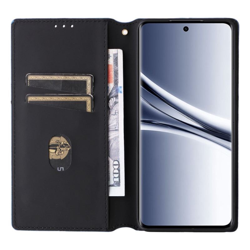 Flip Cover Xiaomi Redmi Note 15 5G / 4G / Poco M8 5G Motif Losanges Gravés