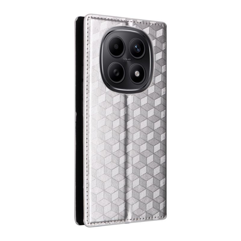 Flip Cover Xiaomi Redmi Note 15 5G / 4G / Poco M8 5G Motif Losanges Gravés