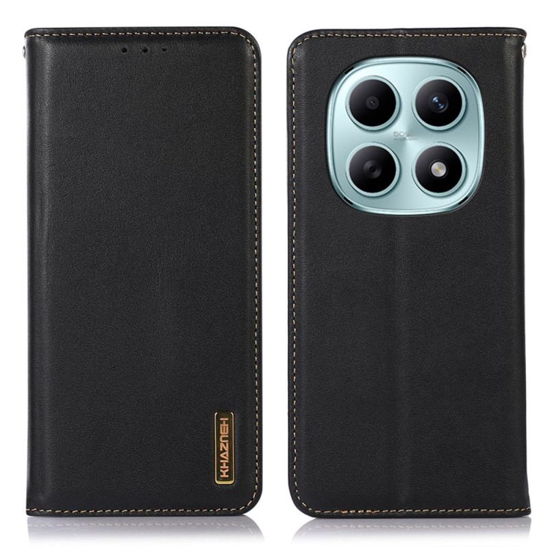 Flip Cover Xiaomi Redmi Note 15 5G / Poco M8 5G Cuir Véritable KHAZNEH