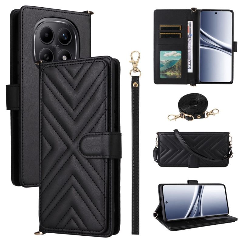 Housse Xiaomi Redmi Note 15 5G / 4G / Poco M8 5G Matelassée avec Bandoulière et Lanière