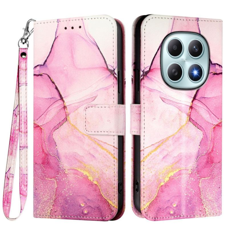 Housse Xiaomi Redmi Note 15 5G / 4G / Poco M8 5G Motif Marbre à Lanière