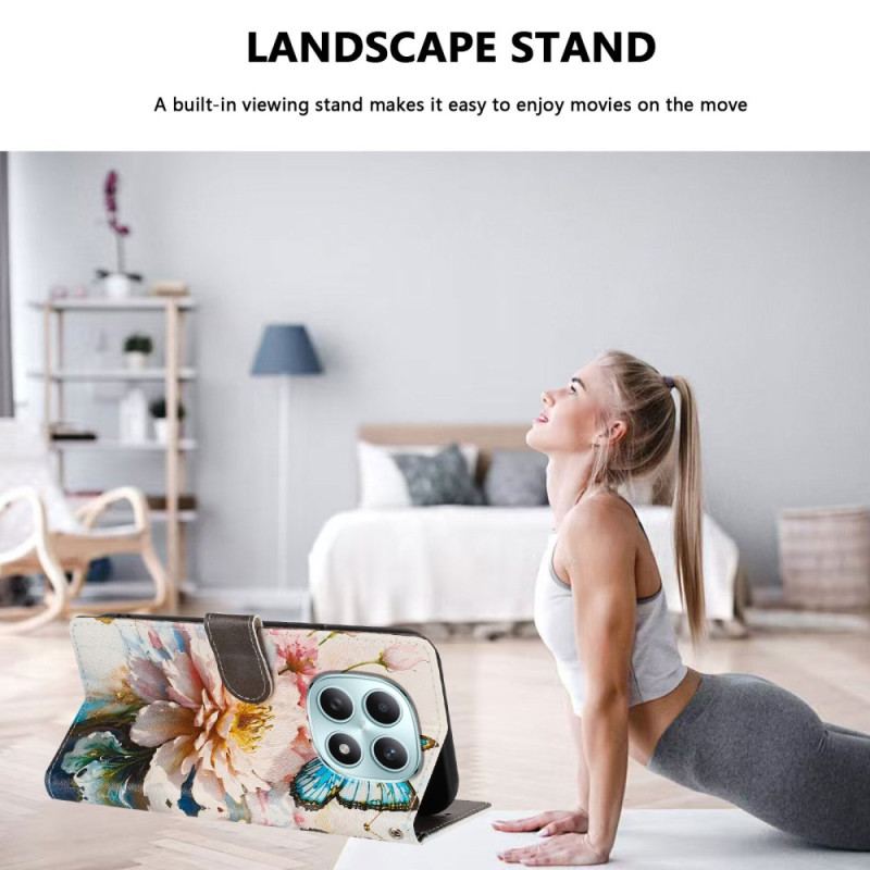 Housse Xiaomi Redmi Note 15 5G / 4G / Poco M8 5G Papillon et Fleurs