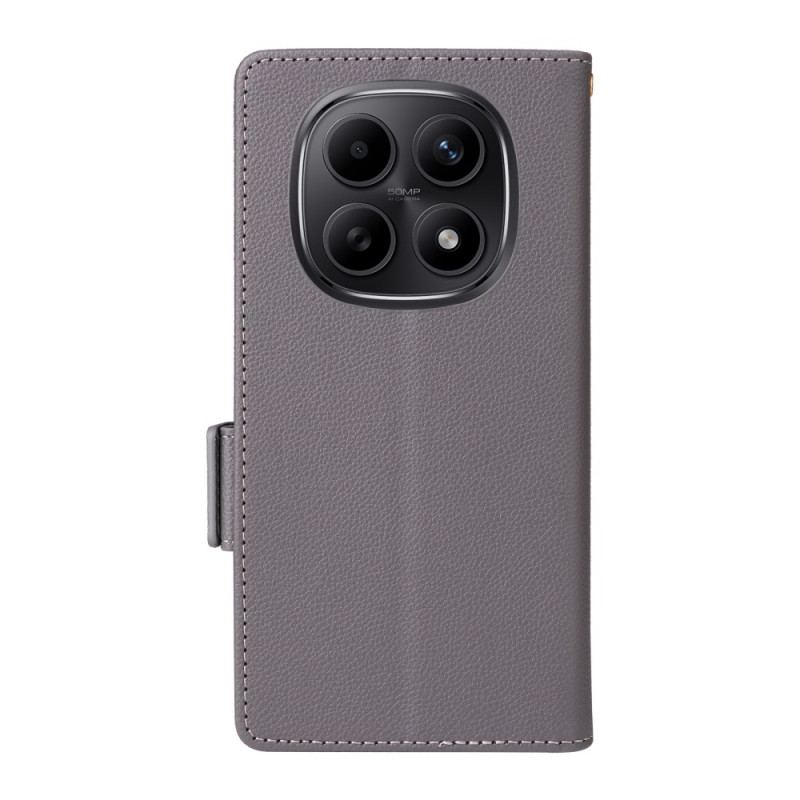 Housse Xiaomi Redmi Note 15 5G / 4G / Poco M8 5G Texture Litchi à Lanière