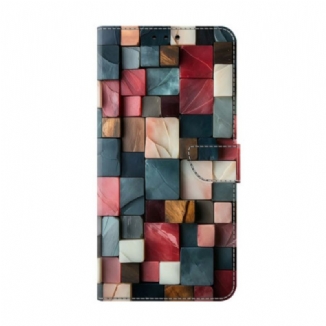 Housse Xiaomi Redmi Note 15 5G / Poco M8 5G avec Support Pliable - Motif Briques Colorées