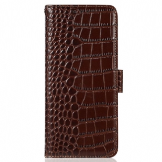 Housse Xiaomi Redmi Note 15 5G / Poco M8 5G Blocage RFID Texture Crocodile