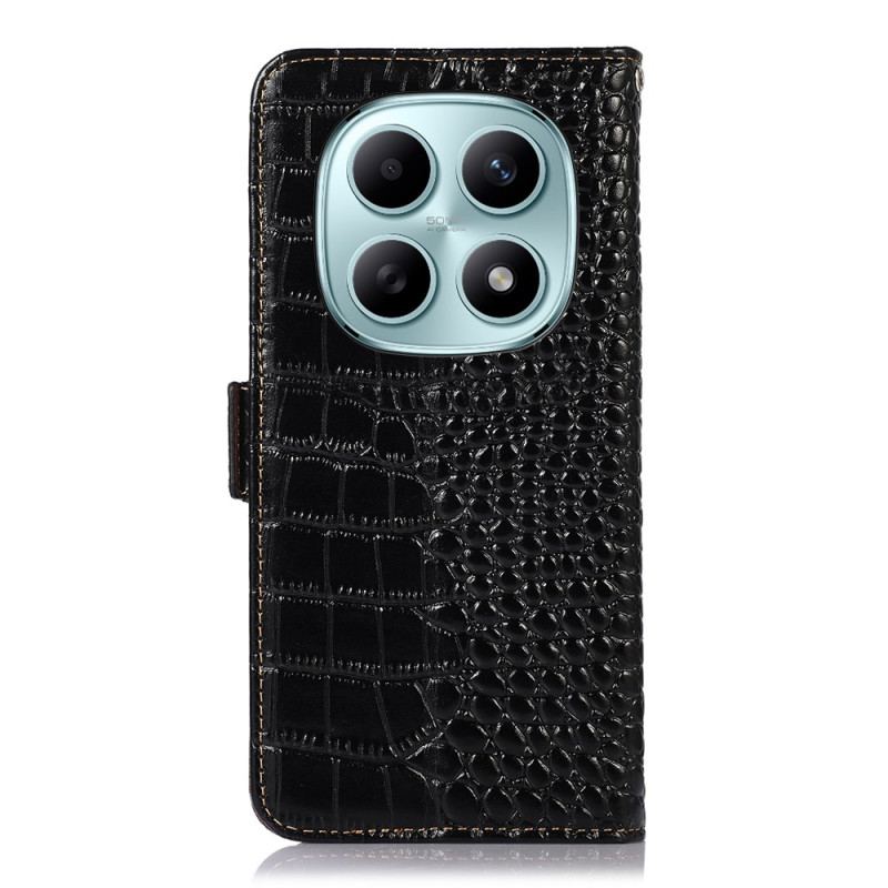 Housse Xiaomi Redmi Note 15 5G / Poco M8 5G Blocage RFID Texture Crocodile